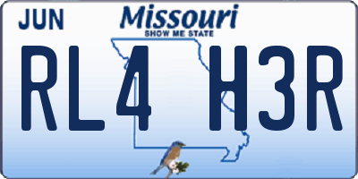 MO license plate RL4H3R