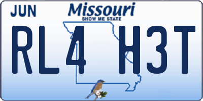 MO license plate RL4H3T