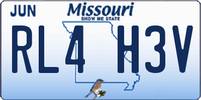 MO license plate RL4H3V
