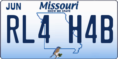 MO license plate RL4H4B
