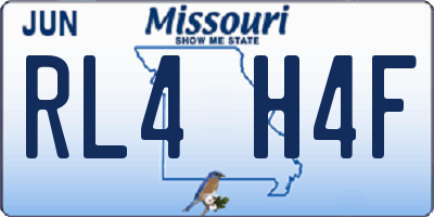 MO license plate RL4H4F
