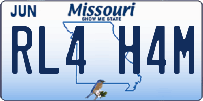 MO license plate RL4H4M