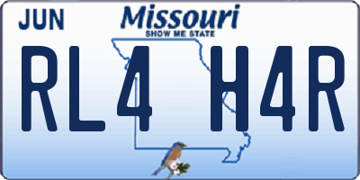 MO license plate RL4H4R