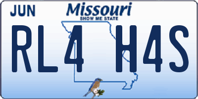 MO license plate RL4H4S
