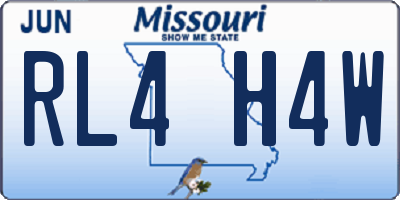 MO license plate RL4H4W