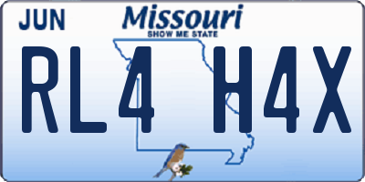 MO license plate RL4H4X