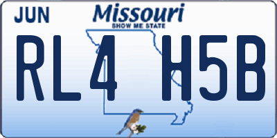 MO license plate RL4H5B