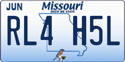 MO license plate RL4H5L