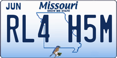 MO license plate RL4H5M