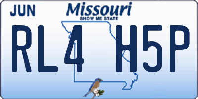 MO license plate RL4H5P