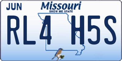 MO license plate RL4H5S