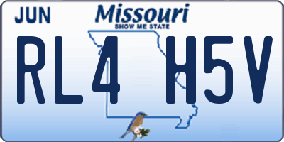 MO license plate RL4H5V