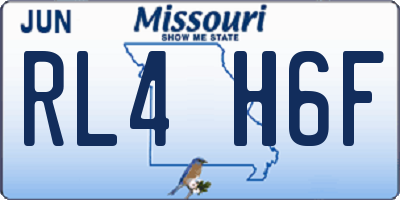 MO license plate RL4H6F