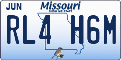 MO license plate RL4H6M