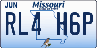 MO license plate RL4H6P
