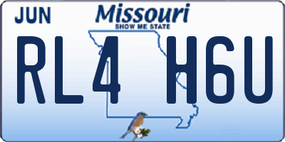 MO license plate RL4H6U