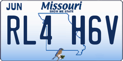 MO license plate RL4H6V