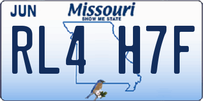 MO license plate RL4H7F