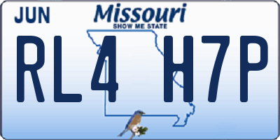 MO license plate RL4H7P