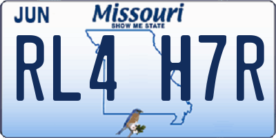 MO license plate RL4H7R