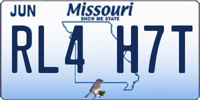 MO license plate RL4H7T