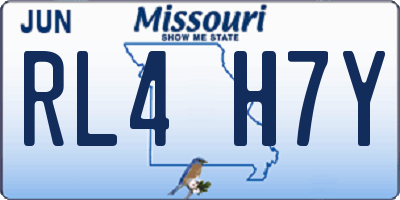 MO license plate RL4H7Y