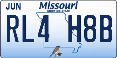 MO license plate RL4H8B