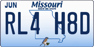 MO license plate RL4H8D