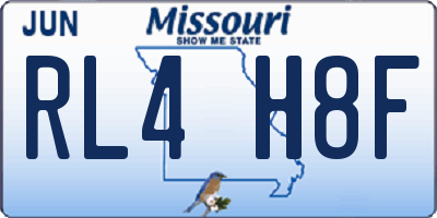 MO license plate RL4H8F