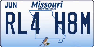 MO license plate RL4H8M