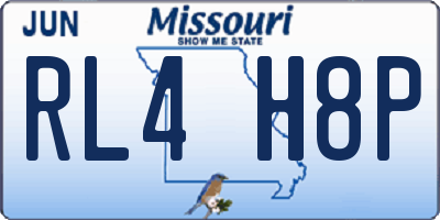 MO license plate RL4H8P
