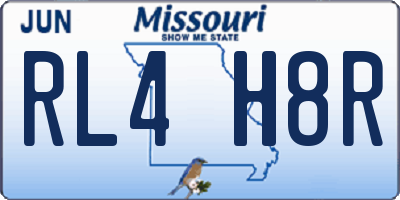 MO license plate RL4H8R