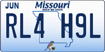 MO license plate RL4H9L