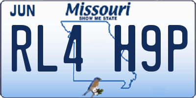MO license plate RL4H9P