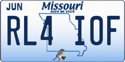 MO license plate RL4I0F