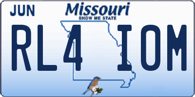 MO license plate RL4I0M