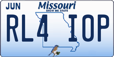 MO license plate RL4I0P