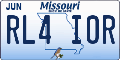 MO license plate RL4I0R