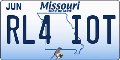 MO license plate RL4I0T