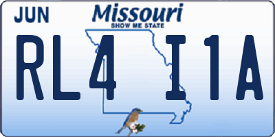 MO license plate RL4I1A