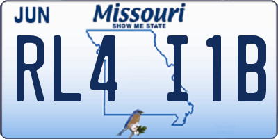 MO license plate RL4I1B