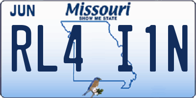MO license plate RL4I1N