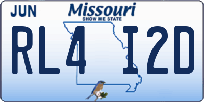 MO license plate RL4I2D