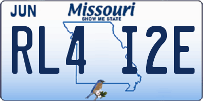 MO license plate RL4I2E