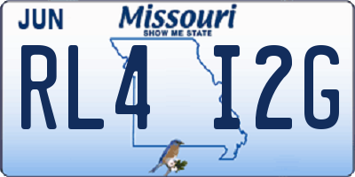 MO license plate RL4I2G
