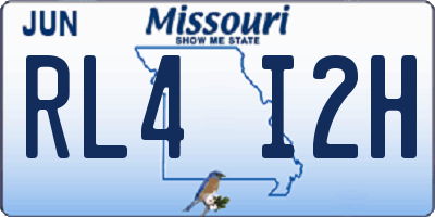 MO license plate RL4I2H