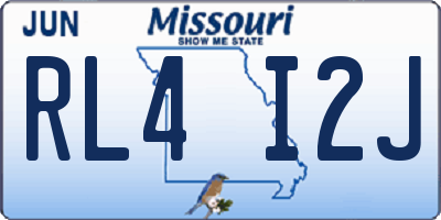 MO license plate RL4I2J