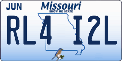MO license plate RL4I2L