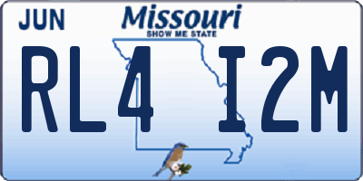 MO license plate RL4I2M