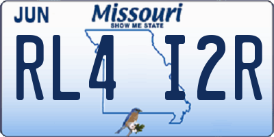 MO license plate RL4I2R